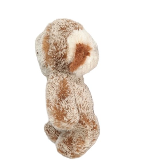 2021 Aurora Sweet And Soft Sloth Tan Cream Plush BeanBag Stuffed Animal Toy 10" - Picture 4 of 5